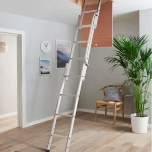 an extended loft ladder